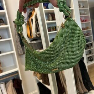 Cult Gaia Emerald Beaded Shoulder Bag